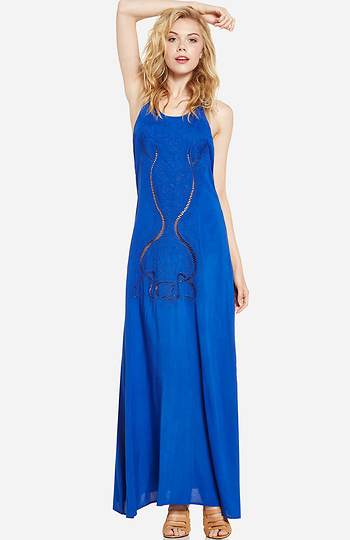 Embroidered Maxi Cover-Up Dress Slide 1