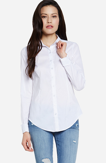 Ribbed Button Up Shirt Slide 1