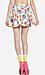 Floral Print Waffle Pleated Skirt Thumb 2
