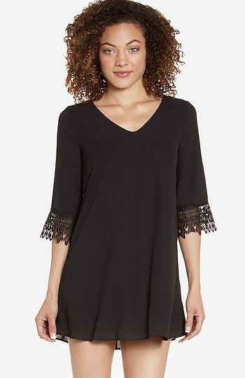 Lace Cuff Shift Dress Slide 1