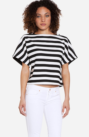 Drop Sleeve Bold Striped Top Slide 1