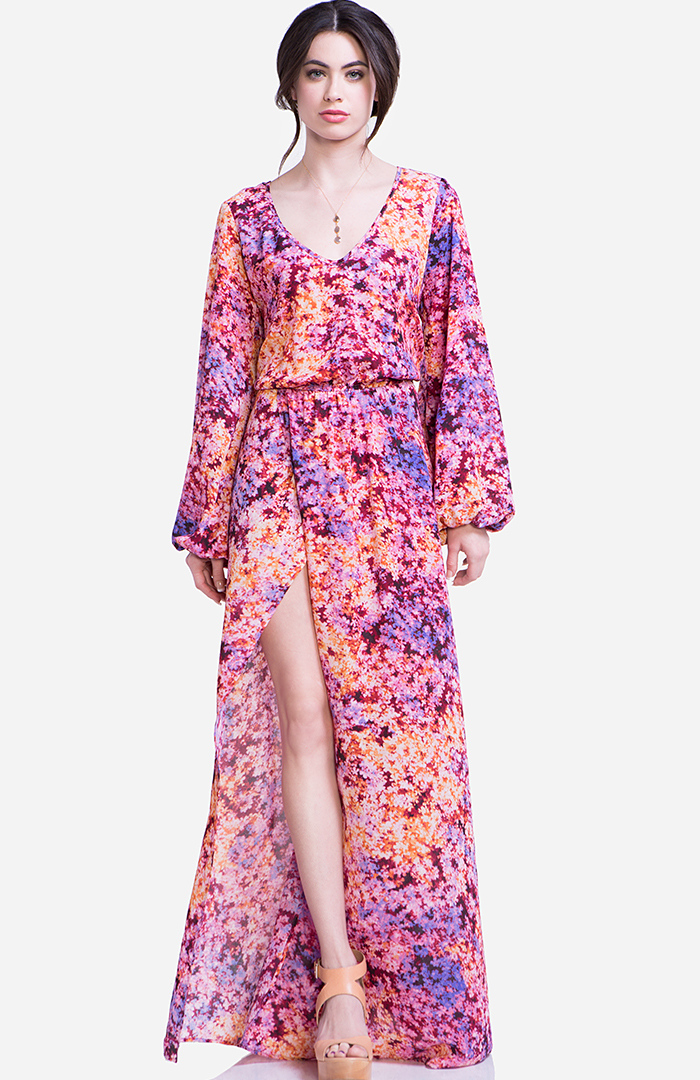 show me your mumu floral maxi