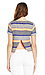 JOA Buttoned Back Stripe Crop Top Thumb 2