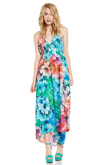Yumi Kim Sasha Silk Maxi Dress in Floral Multi | DAILYLOOK