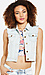 RAGA Lace Back Denim Vest Thumb 2