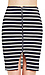 J.O.A. Striped Knit Pencil Skirt Thumb 4