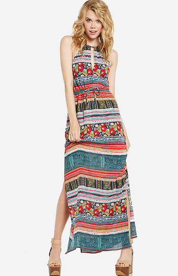 MINKPINK Folk Frenzy Maxi Dress Slide 1