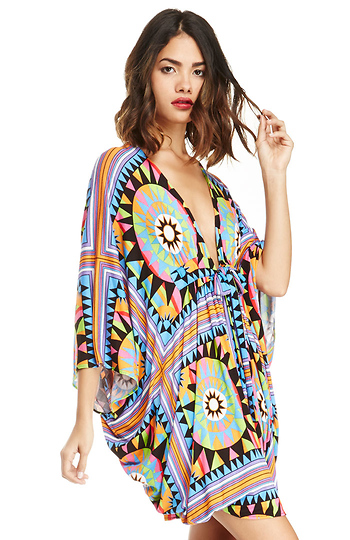Mara Hoffman Cover Up Poncho in Floral Multi | DAILYLOOK