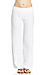 SOLOW Wide Leg Linen Pant with Foldover Waistband Thumb 2