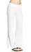 SOLOW Wide Leg Linen Pant with Foldover Waistband Thumb 4