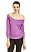 SOLOW Raw Edge Sweatshirt with Twist Back Thumb 1