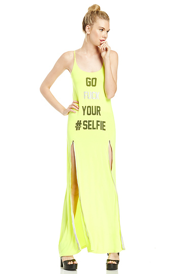 The Laundry Room Selfie Glitter Such A Slit Maxi Dress Slide 1