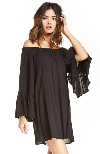 Elvira Shift Dress in Black | DAILYLOOK