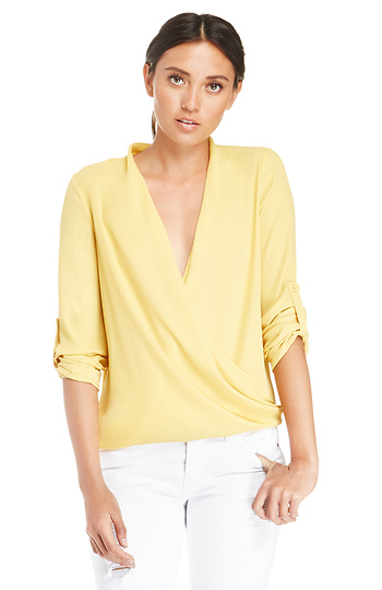 DAILYLOOK Twisted Draped Blouse Slide 1