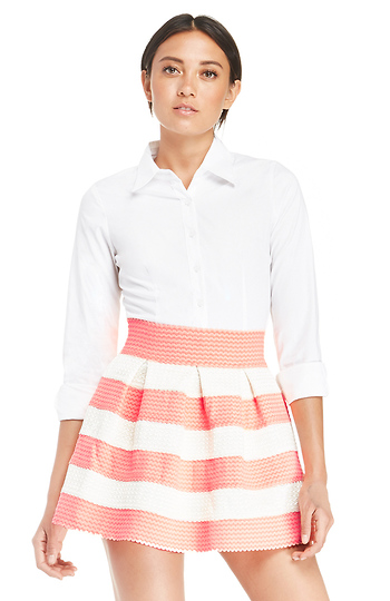 DAILYLOOK Striped Bandage Bell Skirt Slide 1