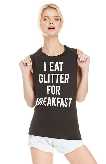 Dream Monstar I Eat Glitter For Breakfast Muscle Tee Slide 1