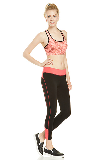 Two Tone Knit Capri Pants Slide 1