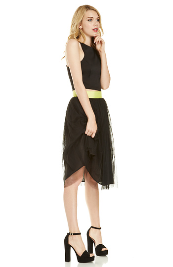 Lucy Paris Layered Tulle Midi Skirt Slide 1