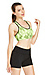 Strappy Back Marbled Neon Sports Bra Thumb 1