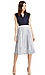 J.O.A. Striped Pleated Midi Skirt Thumb 1