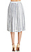 J.O.A. Striped Pleated Midi Skirt Thumb 3