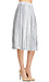 J.O.A. Striped Pleated Midi Skirt Thumb 4