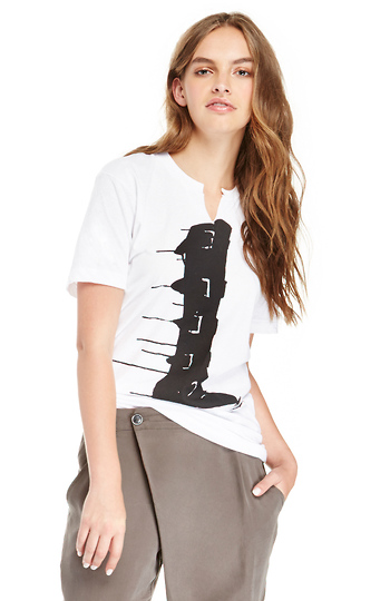 JET by John Eshaya Boot Print Tee Slide 1