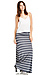 Striped Jersey Knit Maxi Skirt Thumb 1