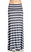 Striped Jersey Knit Maxi Skirt Thumb 2