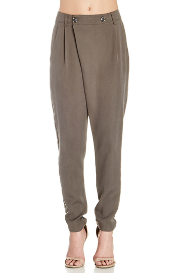 Double Button Trouser in Grey | DAILYLOOK