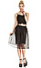 Gridline Organza Midi Skirt Thumb 1