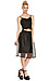 Gridline Organza Midi Skirt Thumb 3