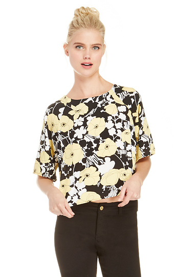 Boxy Floral Print Top Slide 1