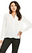 Collarless High Low Chiffon Blouse Thumb 1