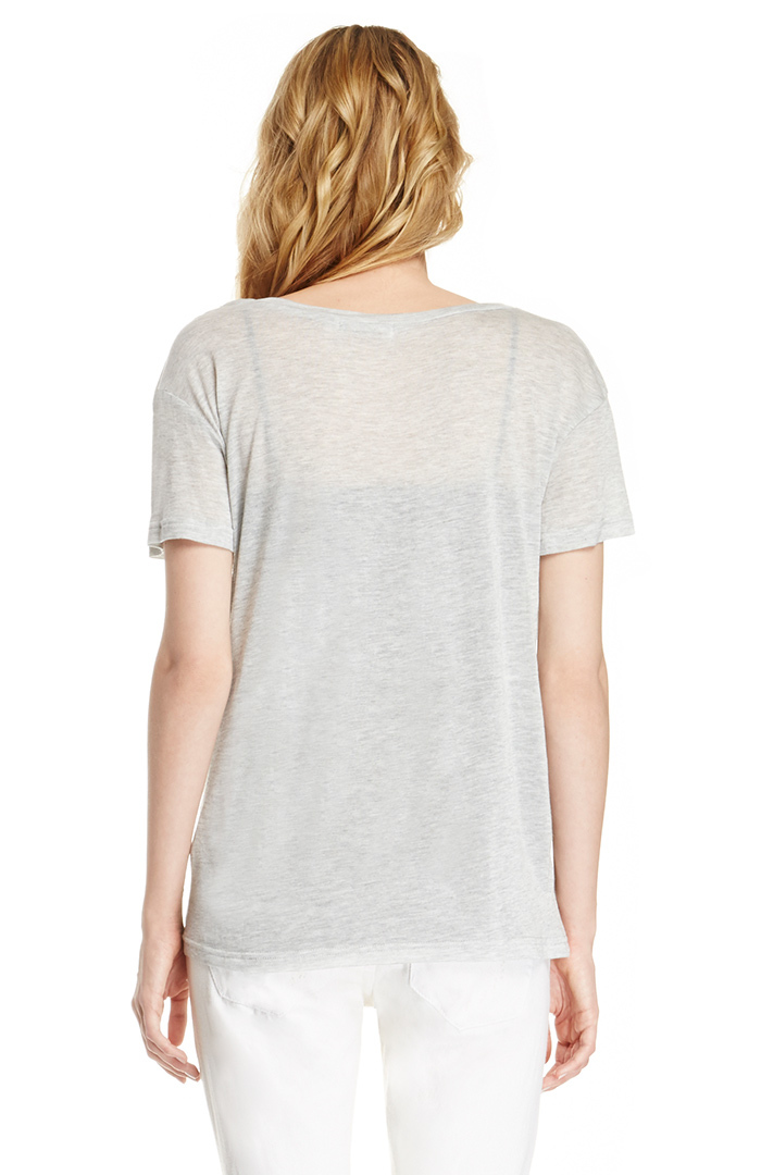 Oversized Sheer Modal Tee in Grey DAILYLOOK