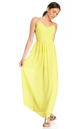 Backless Chiffon Maxi Dress Slide 1