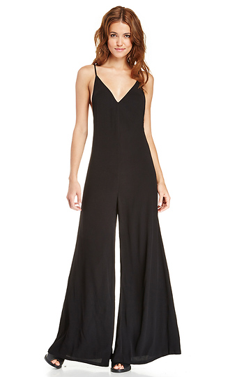 Presley Backless Woven Jumpsuit Slide 1