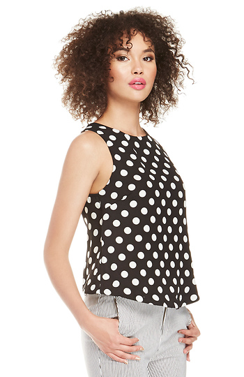 Polka Dot Tulip Back Top Slide 1