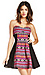Line & Dot Textiled Sweetheart Dress Thumb 1