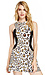 Line & Dot Leopard Contrast Insert Dress Thumb 1