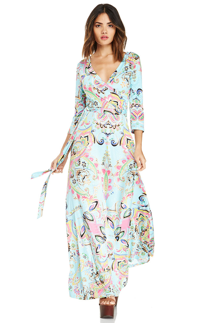Floral Print Maxi Dress in Floral Multi | DAILYLOOK