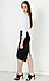 Basquiat Vegan Leather Pencil Skirt Thumb 3