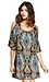 Exotic Print Cold Shoulder Dress Thumb 1