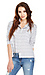 J.O.A. High-Low Striped Collar Shirt Thumb 1