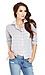 J.O.A. High-Low Striped Collar Shirt Thumb 3