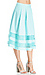 JOA Stripe Lace Pleated Skirt Thumb 4