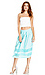 JOA Stripe Lace Pleated Skirt Thumb 1
