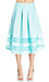 JOA Stripe Lace Pleated Skirt Thumb 2