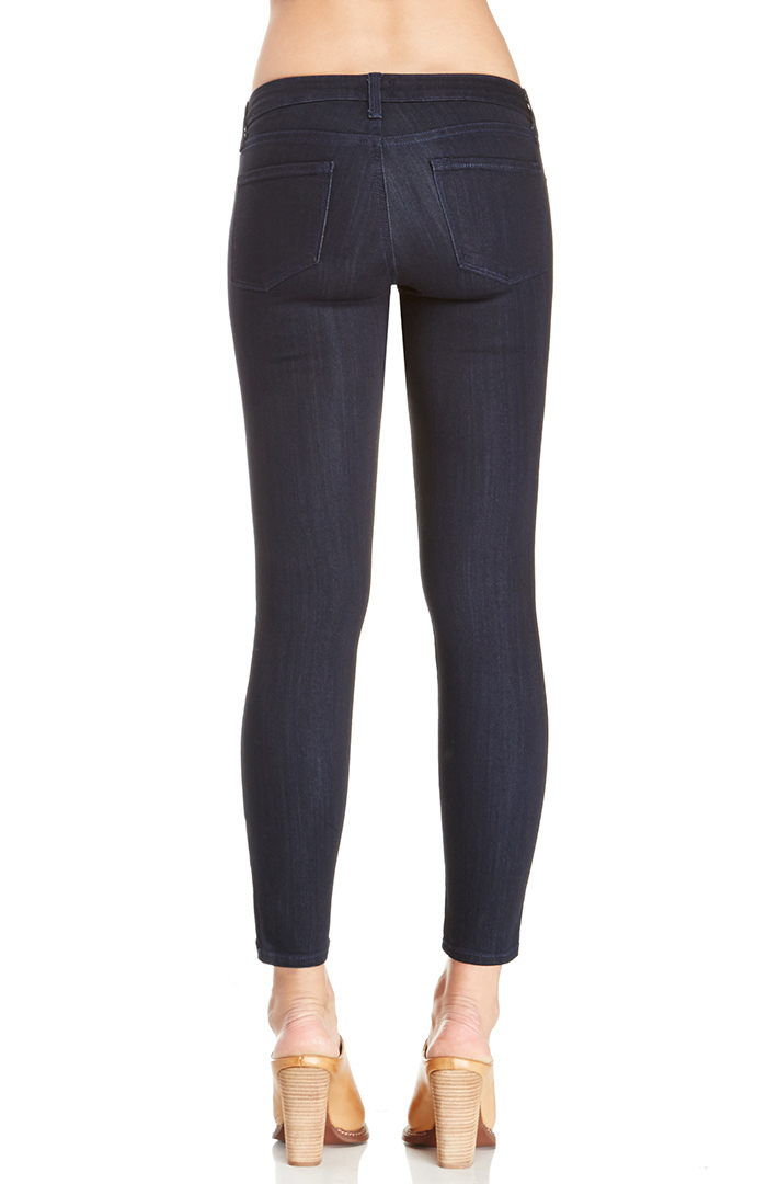 Ankle Zipper Skinny Jeans in Navy DAILYLOOK