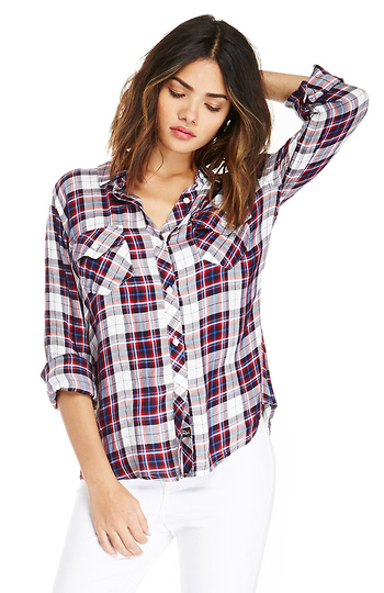 Rails Carmen Plaid Button Down Shirt Slide 1